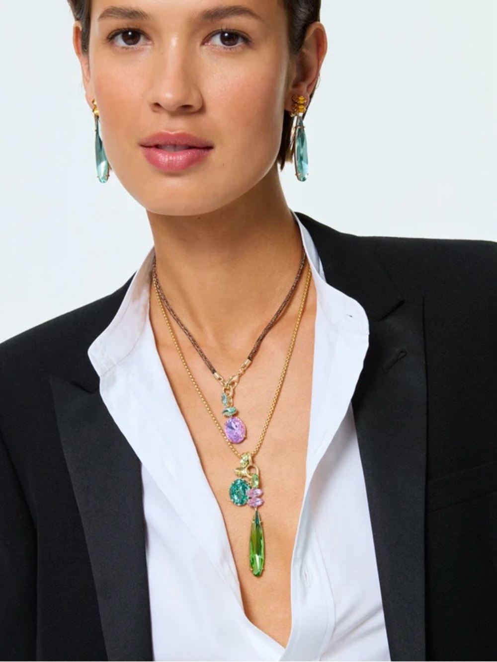 Roxanne Assoulin The Icicle clip Earrings Sea Breeze